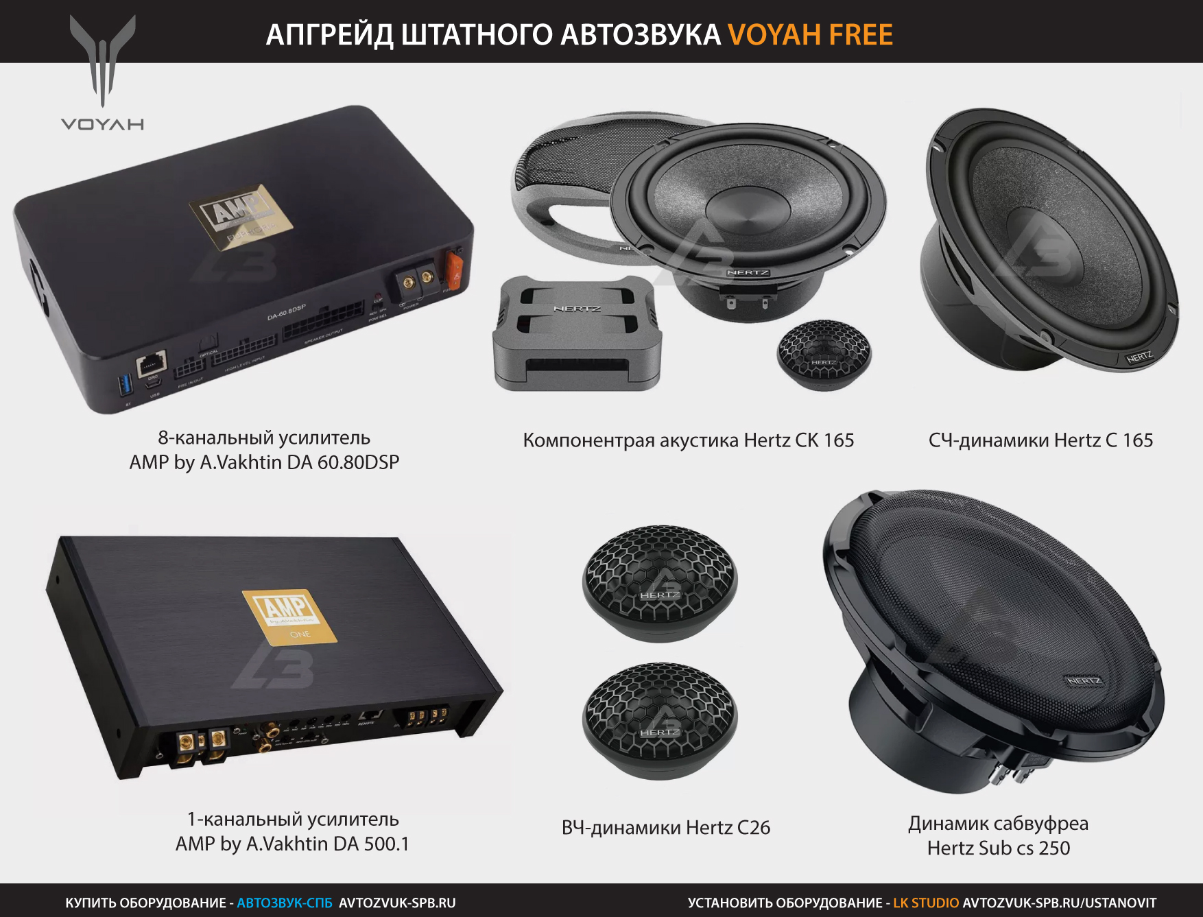 Автозвук, акустика, усилитель для